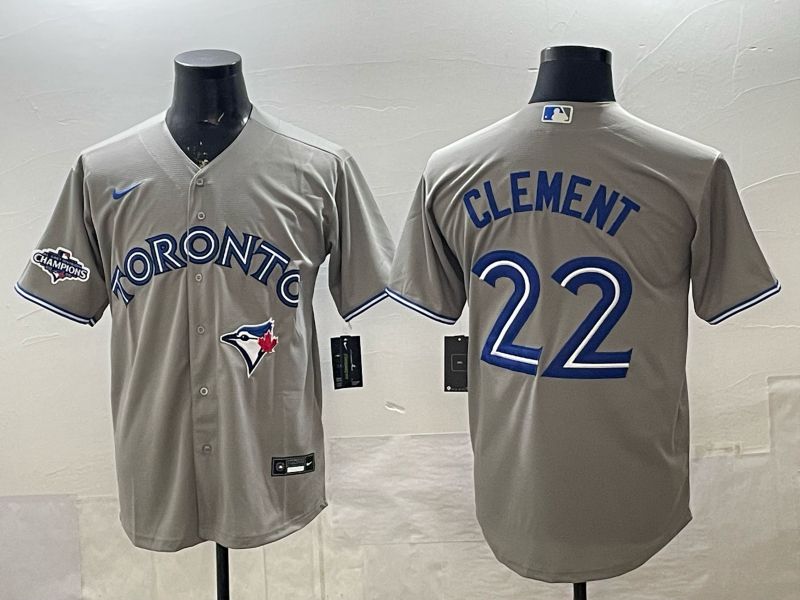 Men Toronto Blue Jays #22 Clement Grey 2026 Nike Game MLB Jersey 002->toronto blue jays->MLB Jersey
